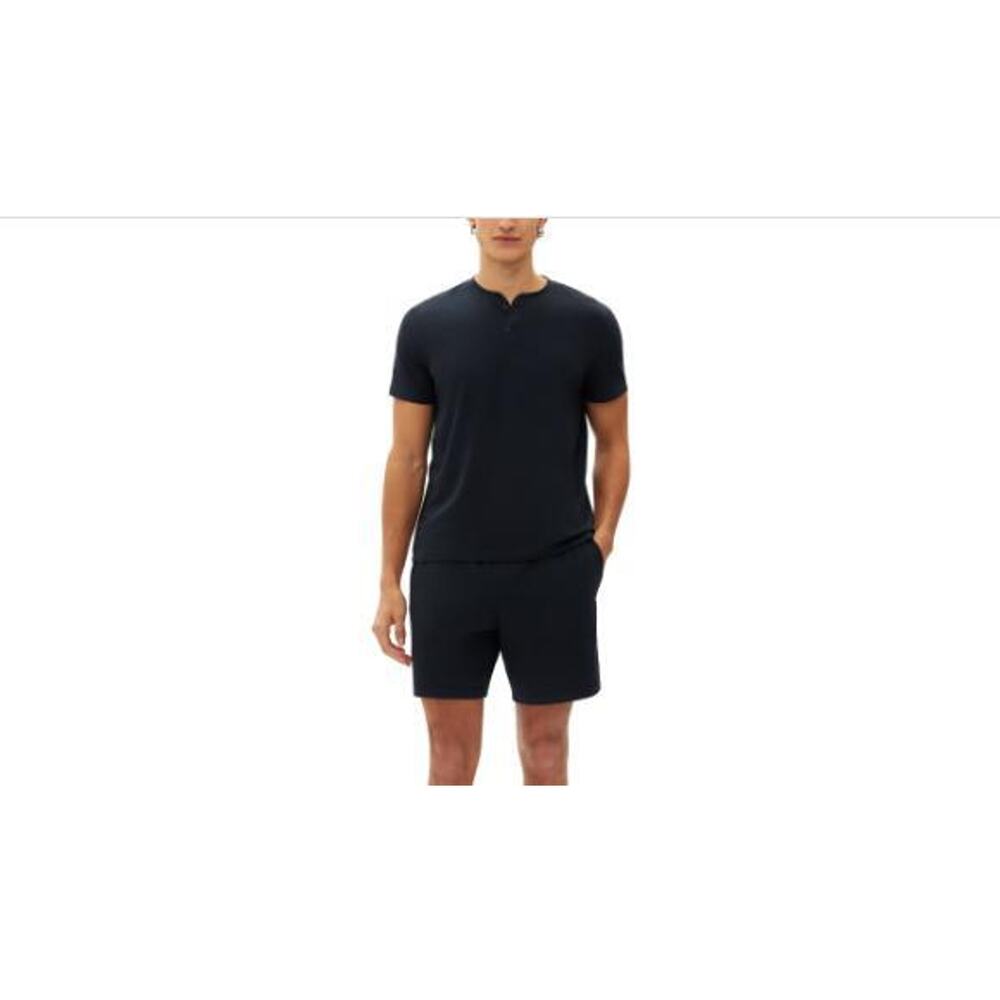 Gap Men's 2-Pc. Heathered Henley Shirt & Shorts Pajama Set Size L 12904